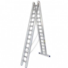 سلم الومنيوم وصلتين متعدد مفرد او مزدوج طوله (3.20- 5.10) ماركة MT