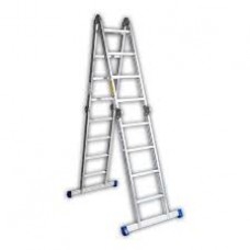 سلم الومنيوم مفصلي متعدد الاستخدام طوله (1.10-1.90- 3.70)م ماركة MT