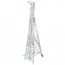 سلم الومنيوم ثلاث وصلات لأعمال الكهرباء والنظافة وخدمات الصيانة طوله (5.00-7.80-9.00)م ماركة MT